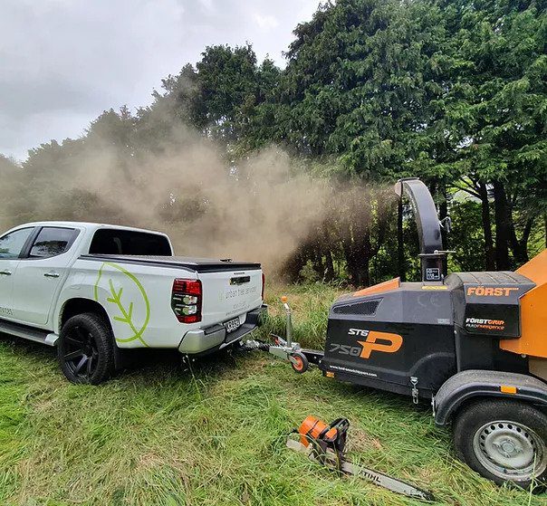 Urban Tree Services ute at a job site